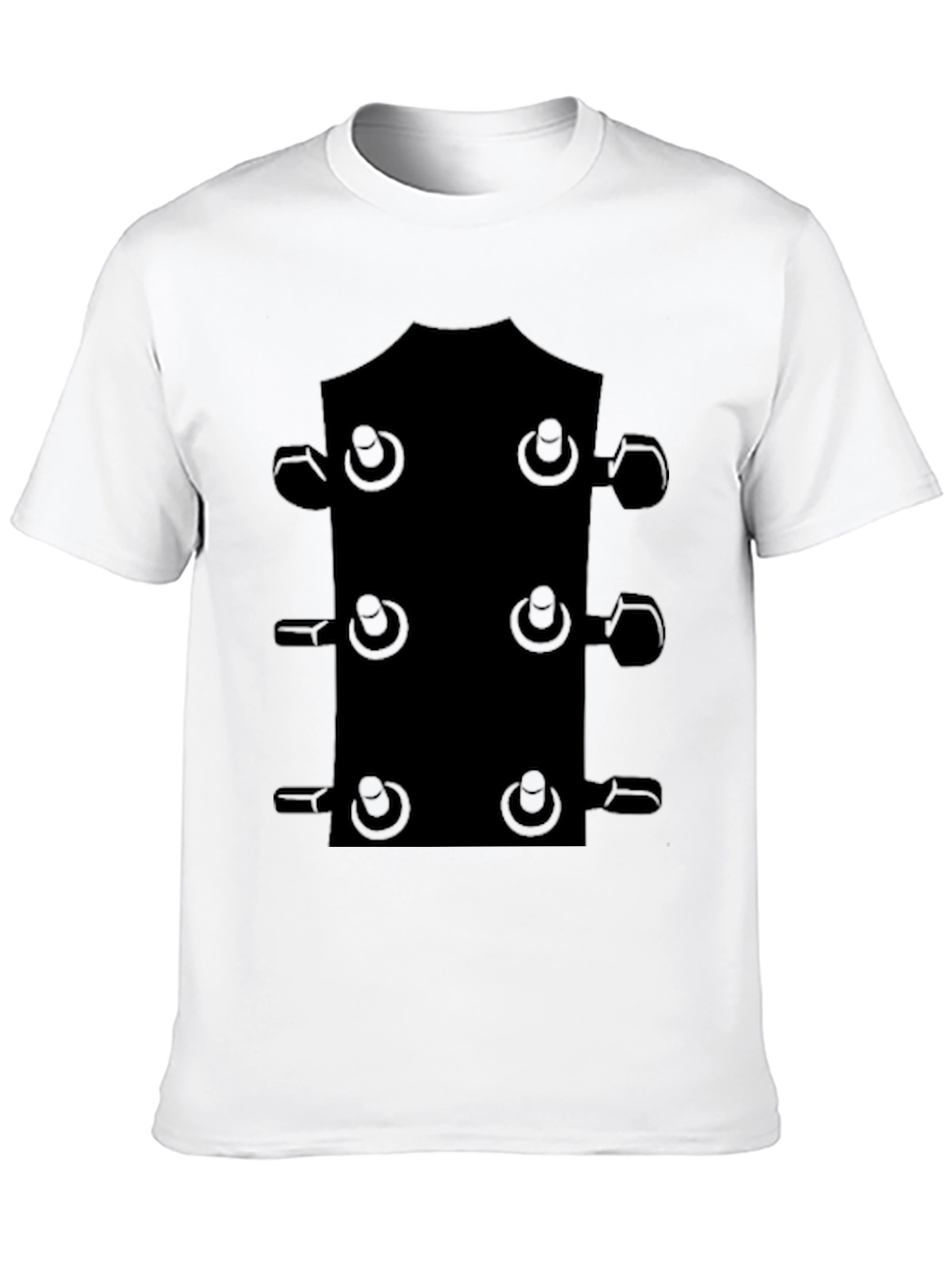 Guitar Headstock T-Shirt - Black Music Tee