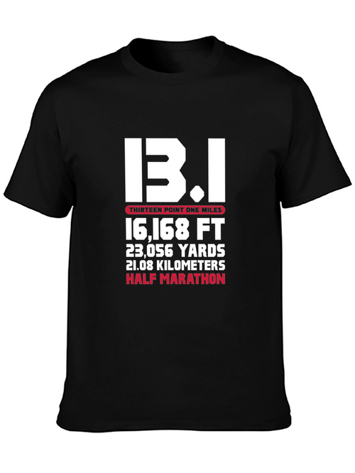 13.1 Half Marathon Graphic Tee - Black