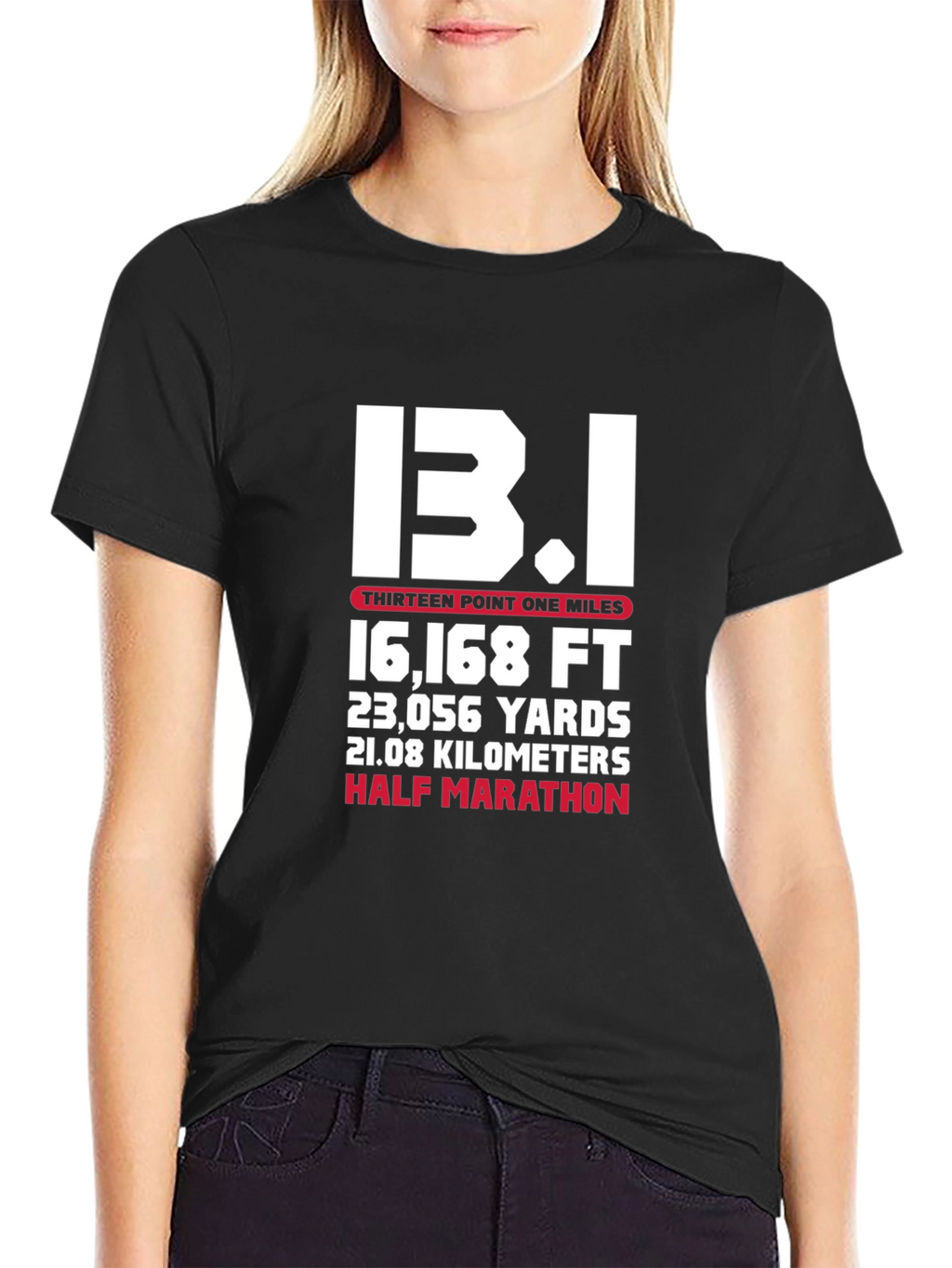 13.1 Half Marathon Graphic Tee - Black