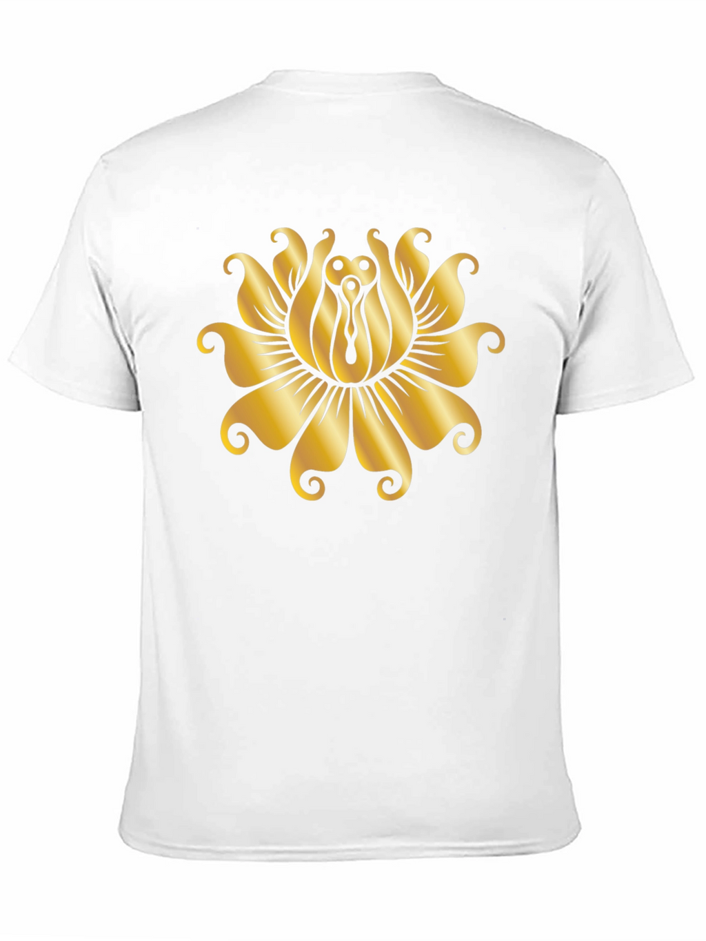 Golden Lotus Black T-Shirt - Unique Design