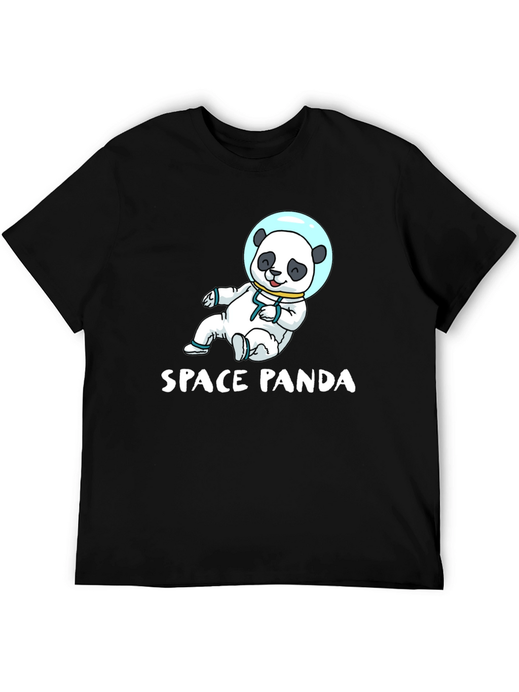 Space Panda Graphic T-Shirt - Black Cotton Tee