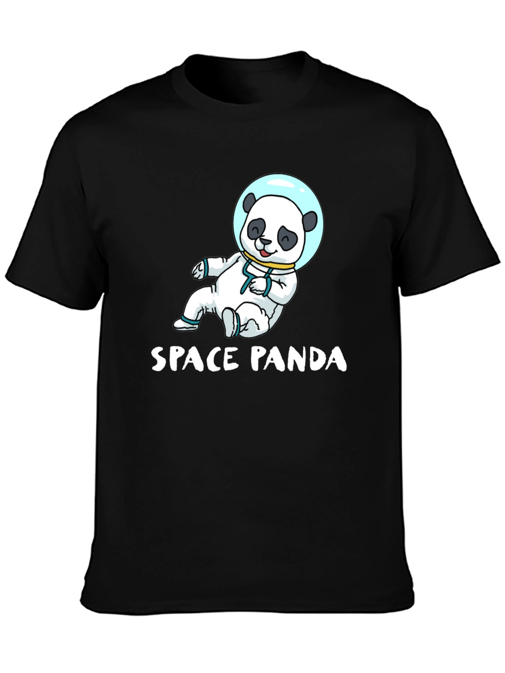 Space Panda Graphic T-Shirt - Black Cotton Tee