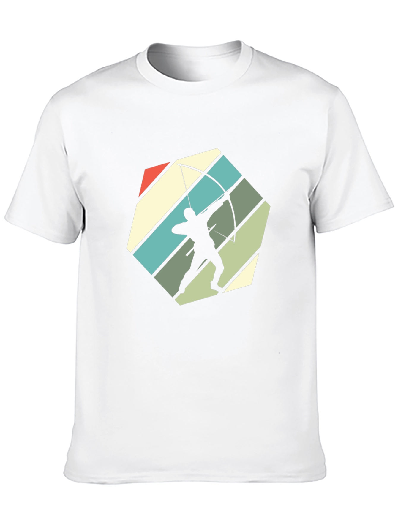 Archery Retro Black T-Shirt - Archer Silhouette Design