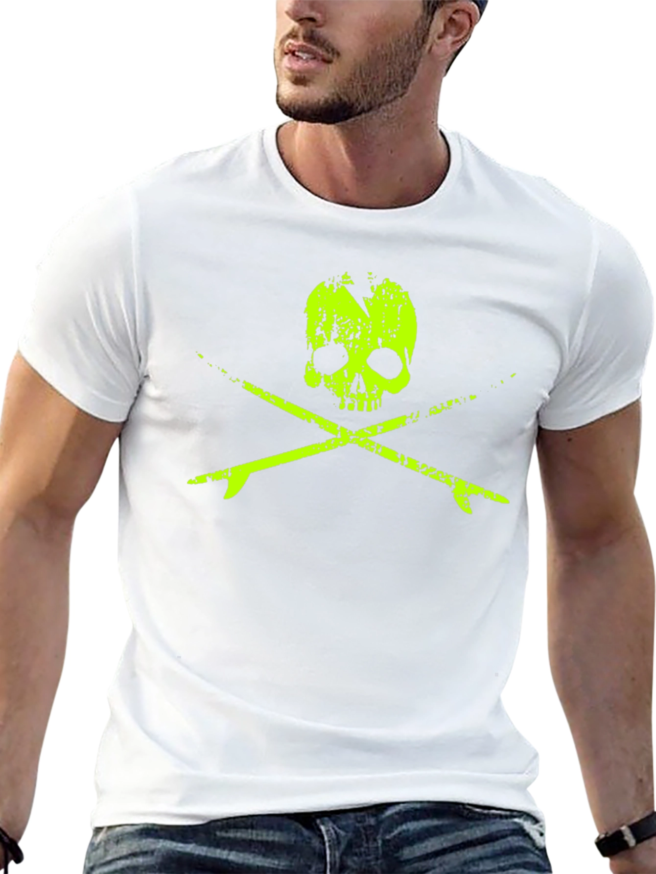 Skull & Surfboards Black T-Shirt