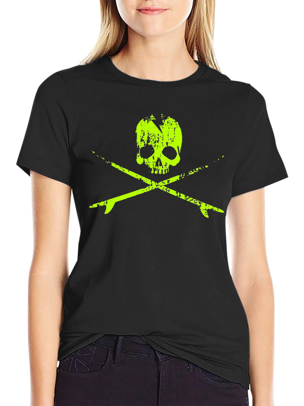 Skull & Surfboards Black T-Shirt