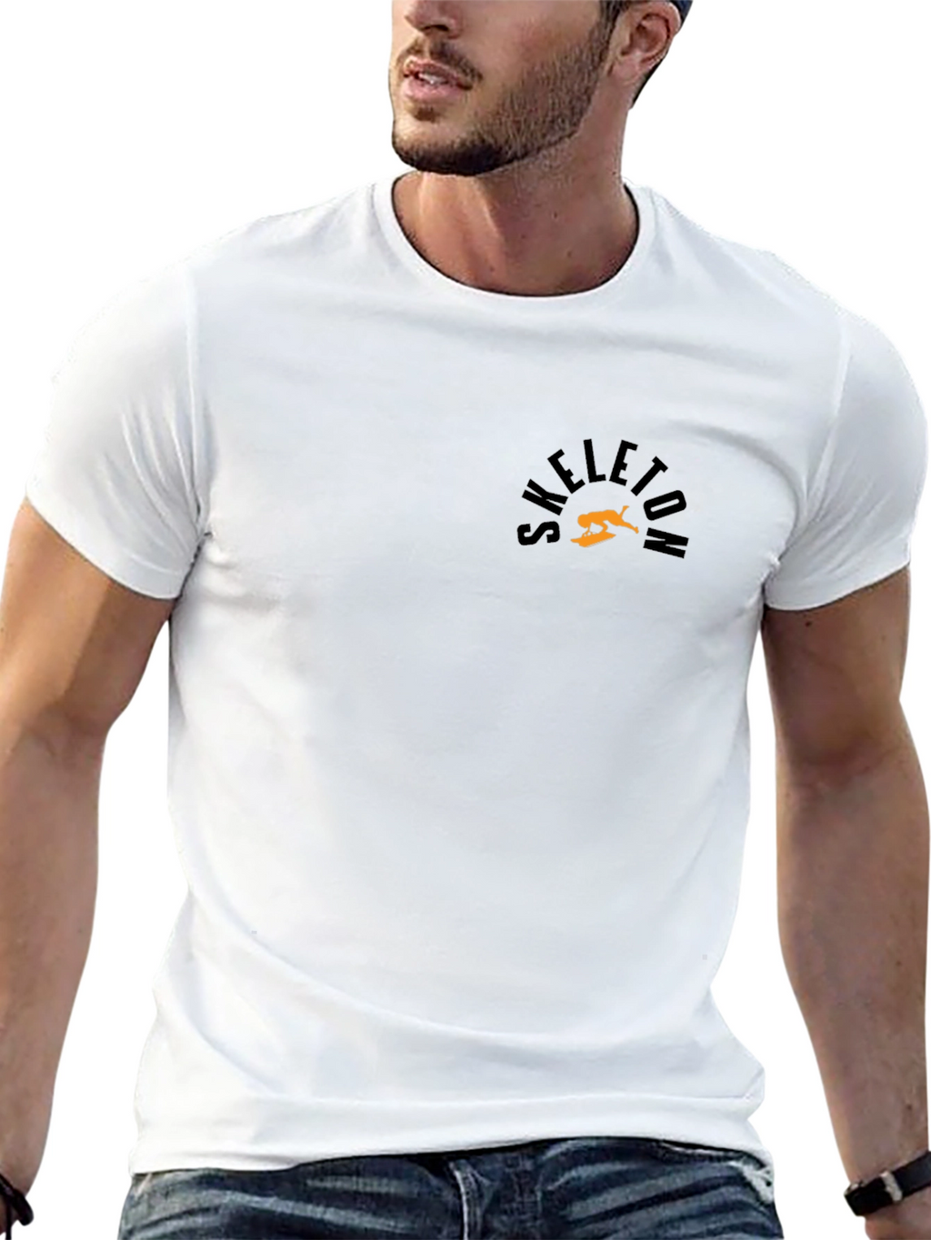 Skeleton Surfer Graphic Black T-Shirt