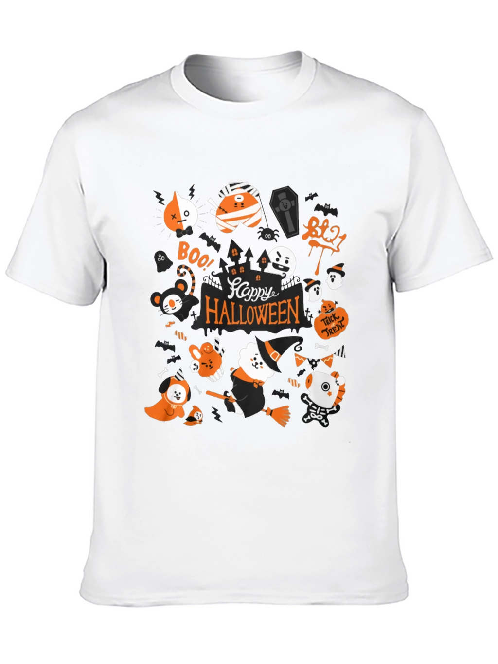 Halloween BT21 Black T-Shirt