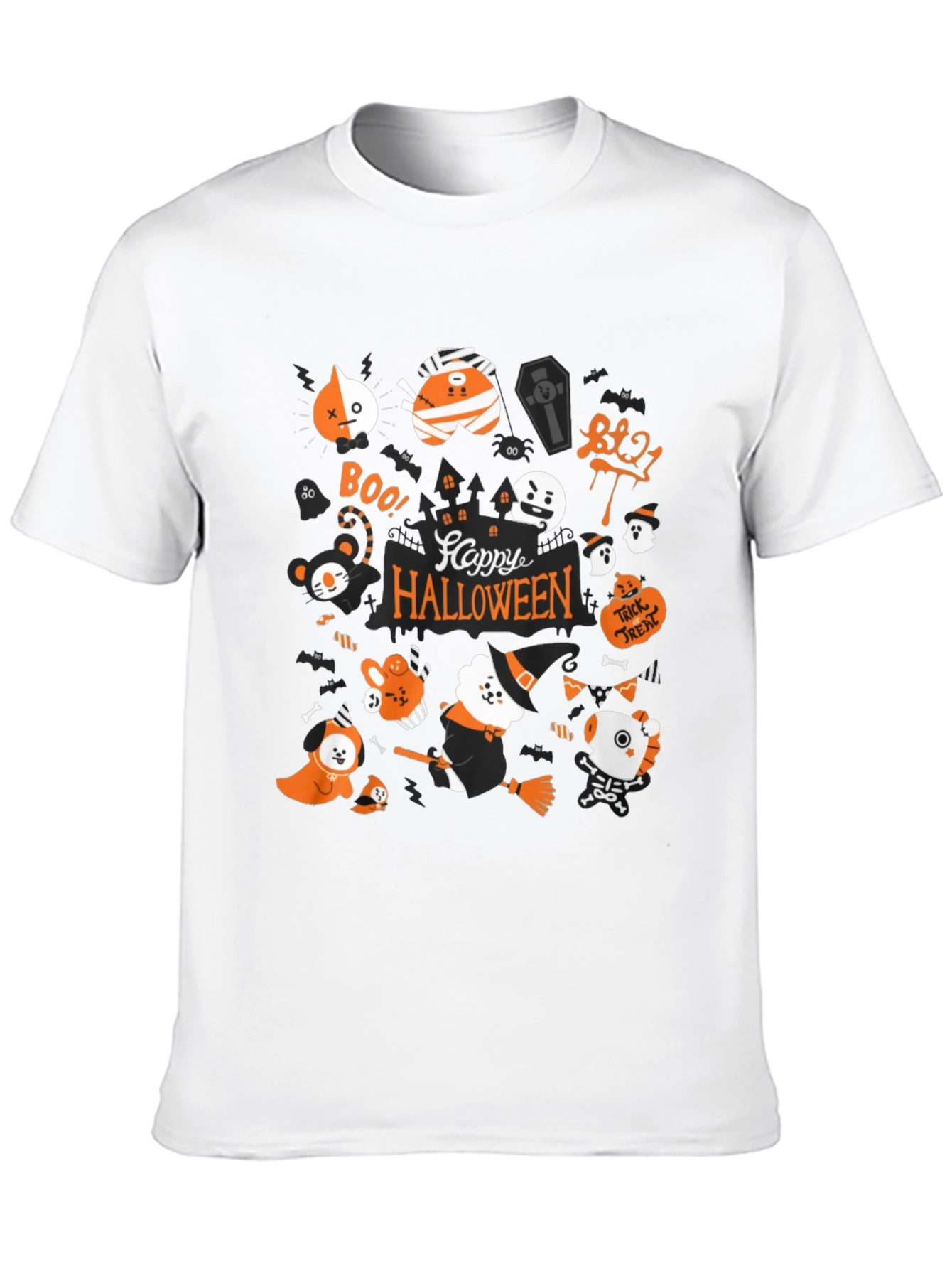 Halloween BT21 Black T-Shirt