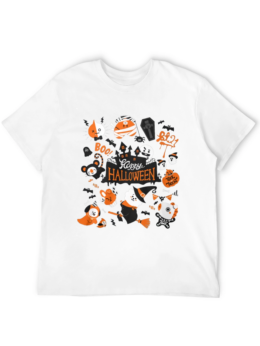 Halloween BT21 Black T-Shirt