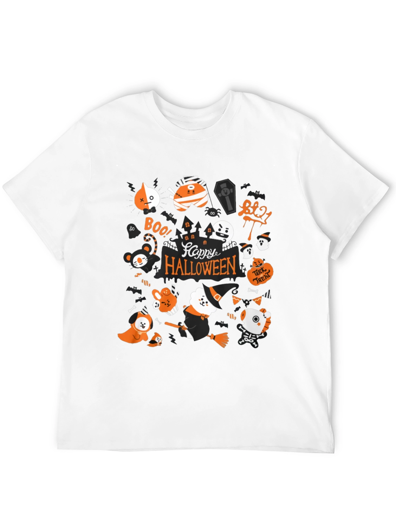 Halloween BT21 Black T-Shirt