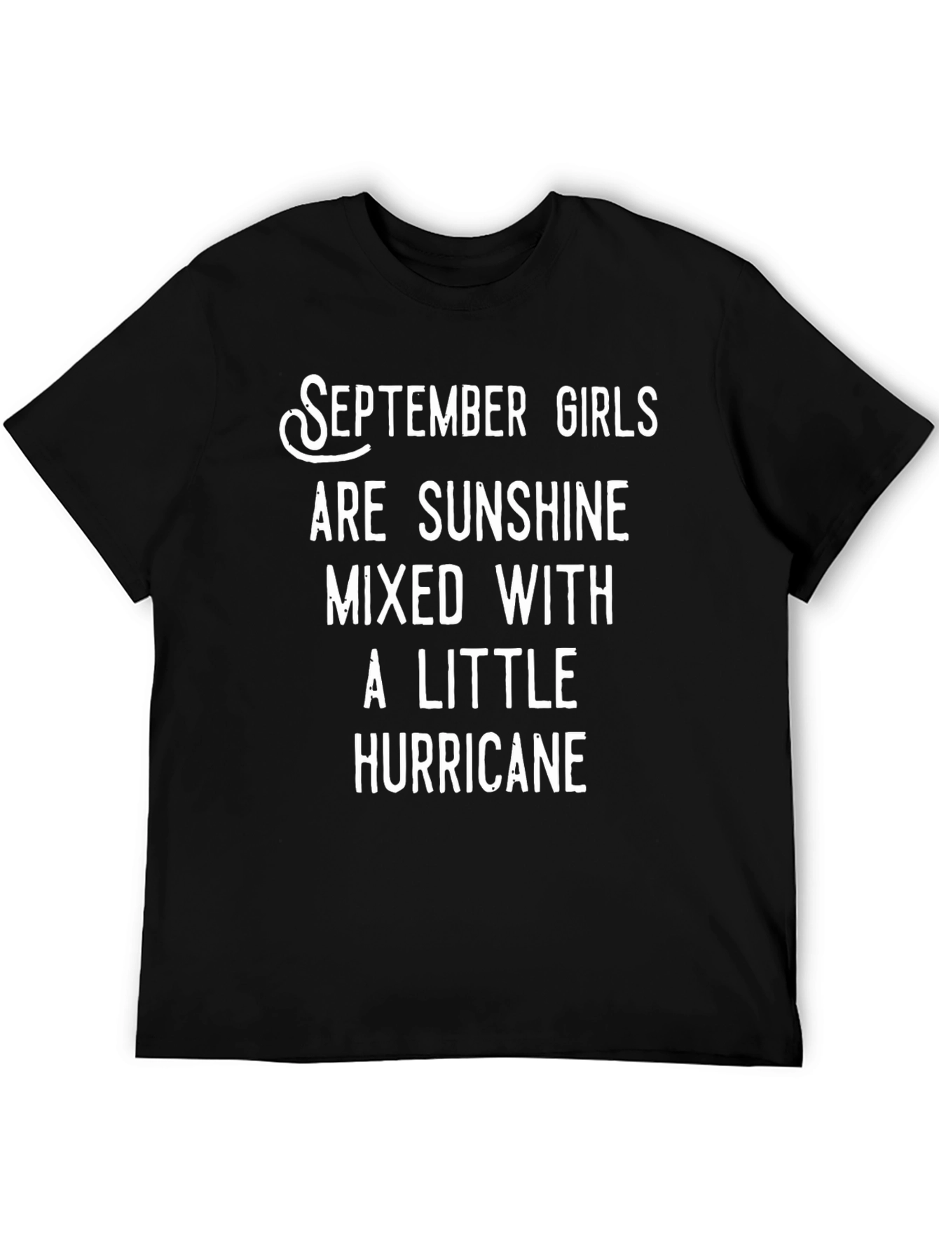 September Girls Sunshine Hurricane Black T-Shirt