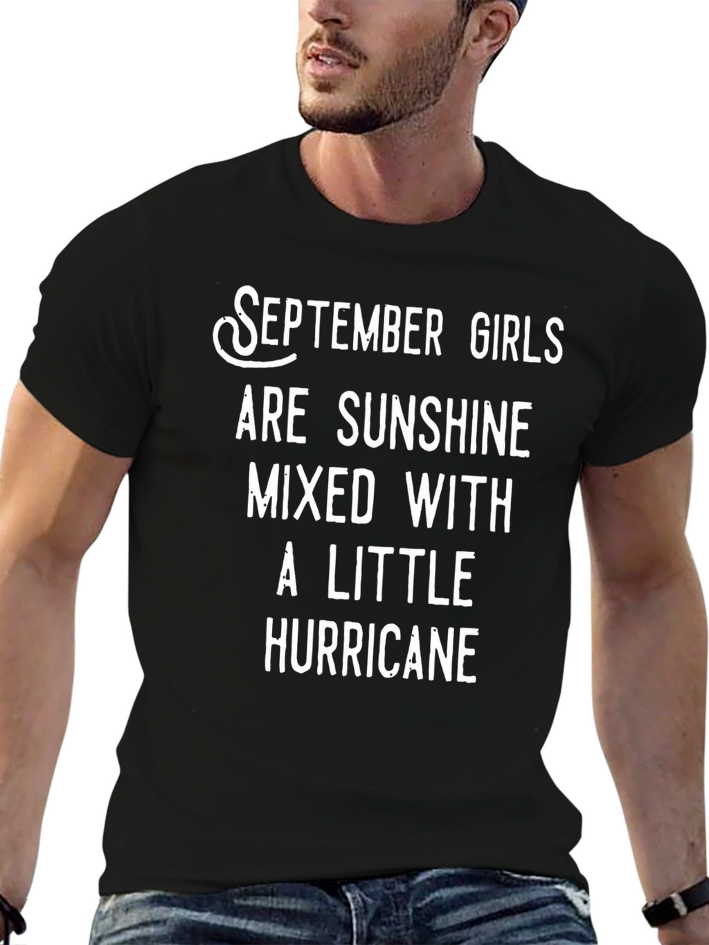 September Girls Sunshine Hurricane Black T-Shirt