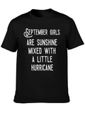 September Girls Sunshine Hurricane Black T-Shirt