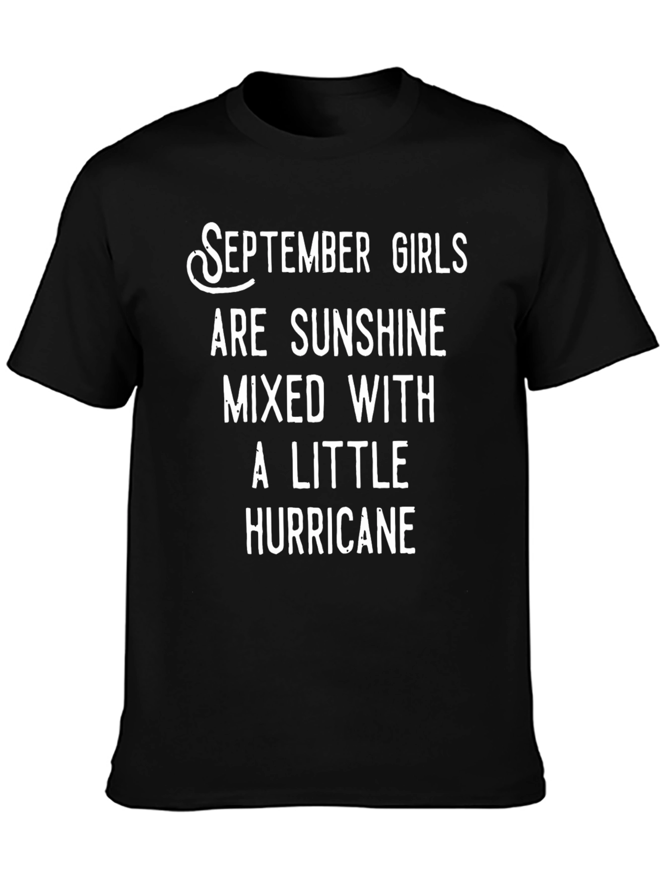 September Girls Sunshine Hurricane Black T-Shirt