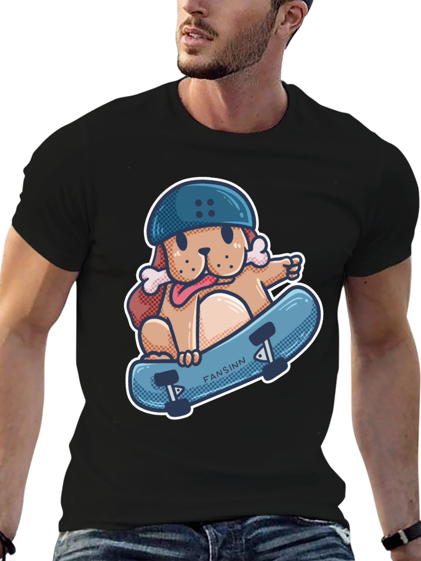 Dog Skateboard T-Shirt - Cool Graphic Tee