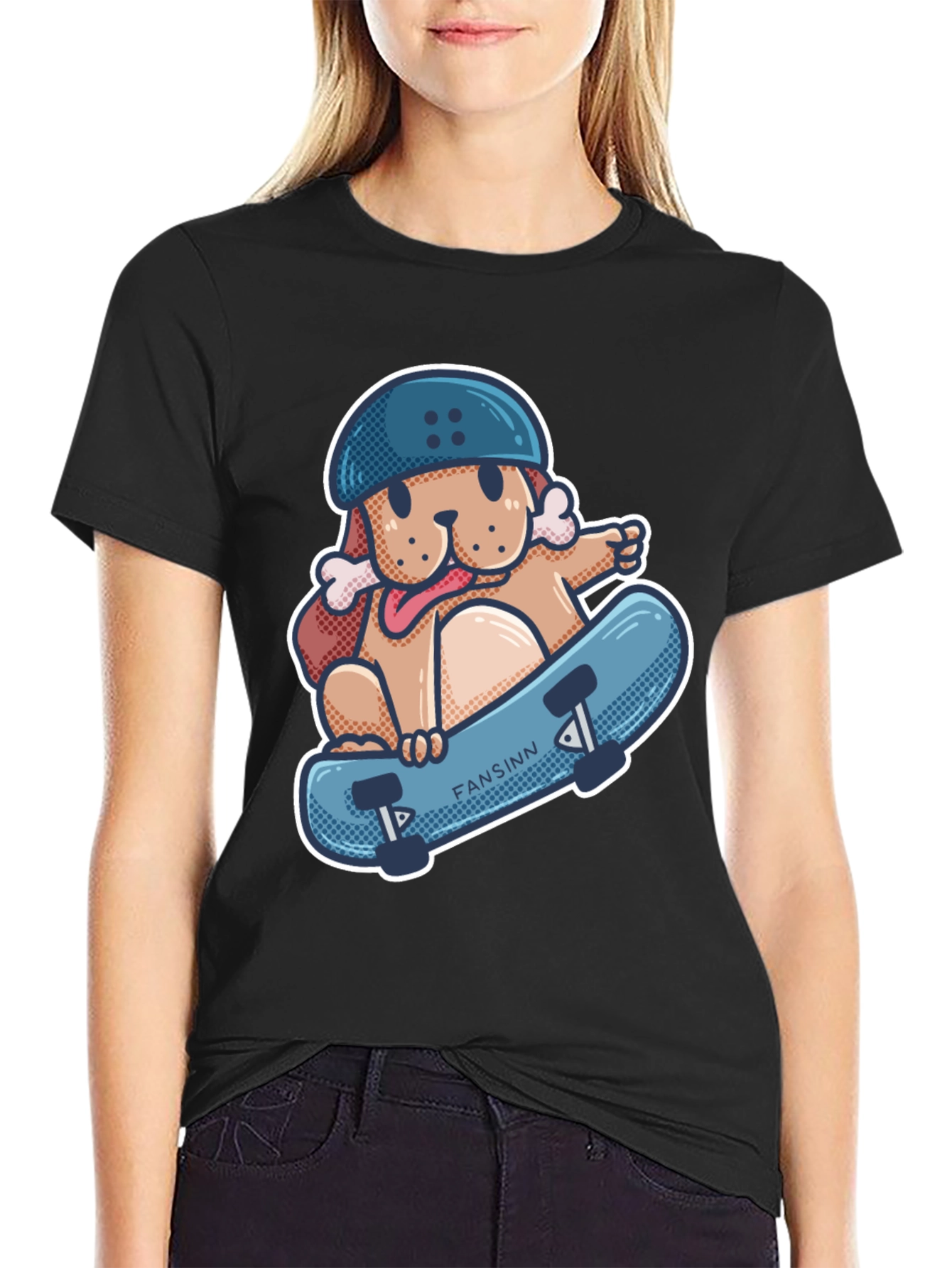Dog Skateboard T-Shirt - Cool Graphic Tee