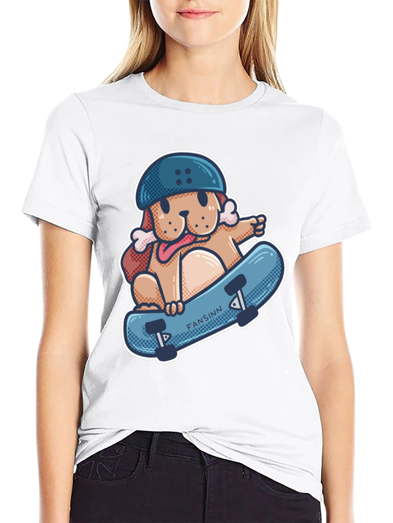 Dog Skateboard T-Shirt - Cool Graphic Tee