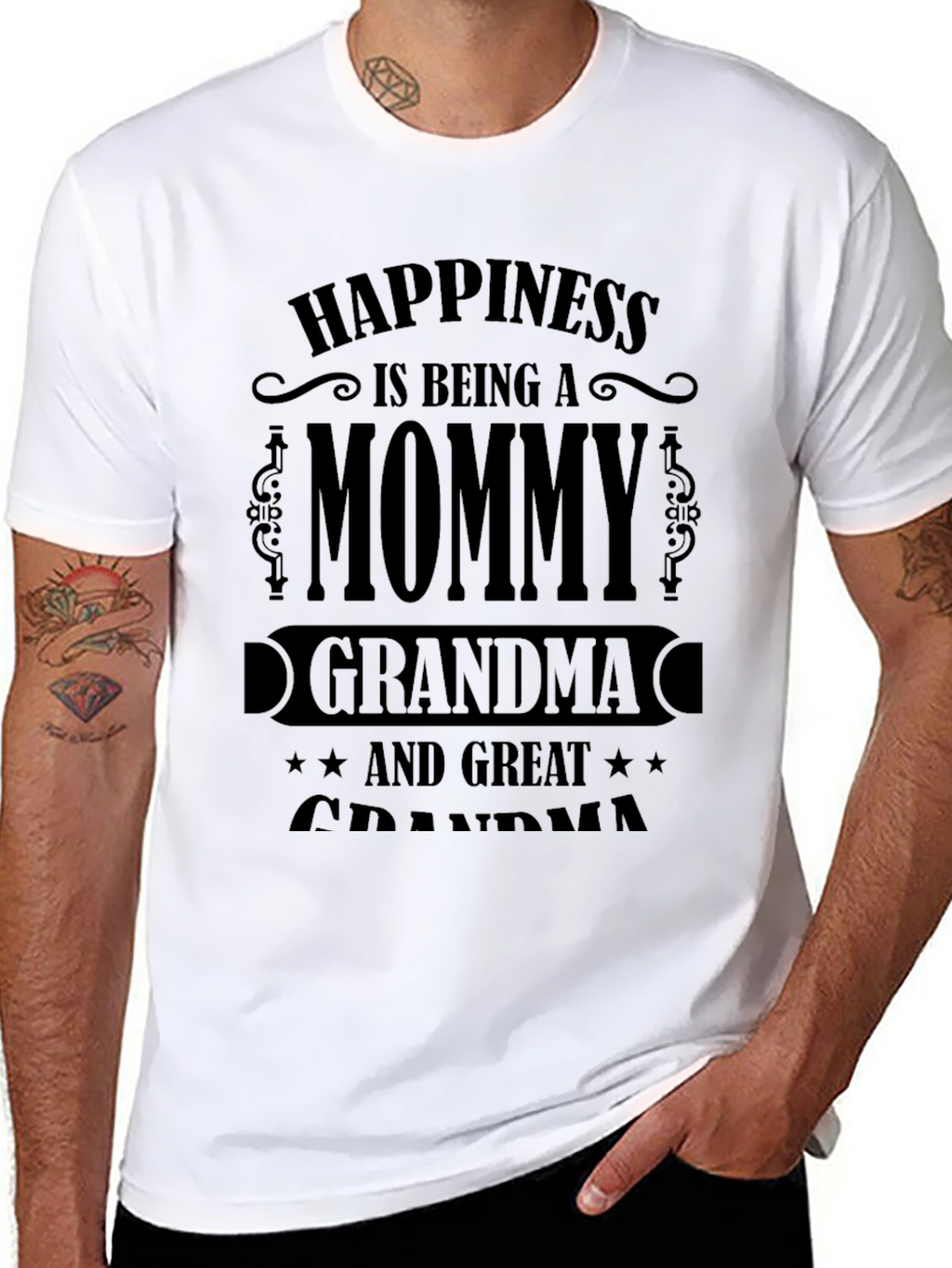 Mommy Grandma & Great Grandma Black T-Shirt