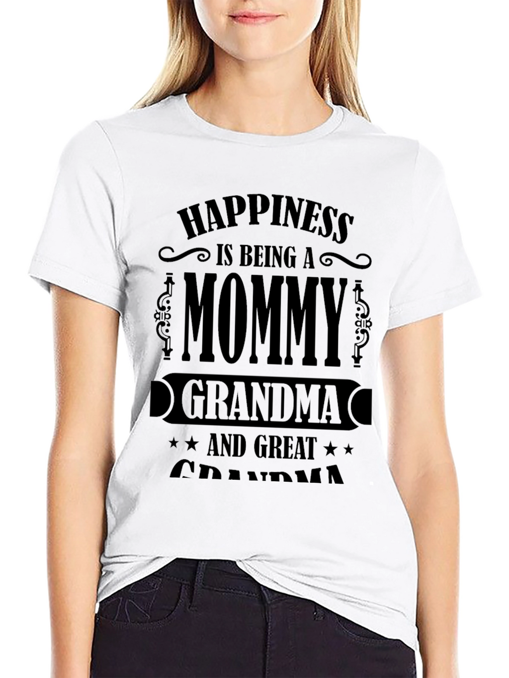 Mommy Grandma & Great Grandma Black T-Shirt