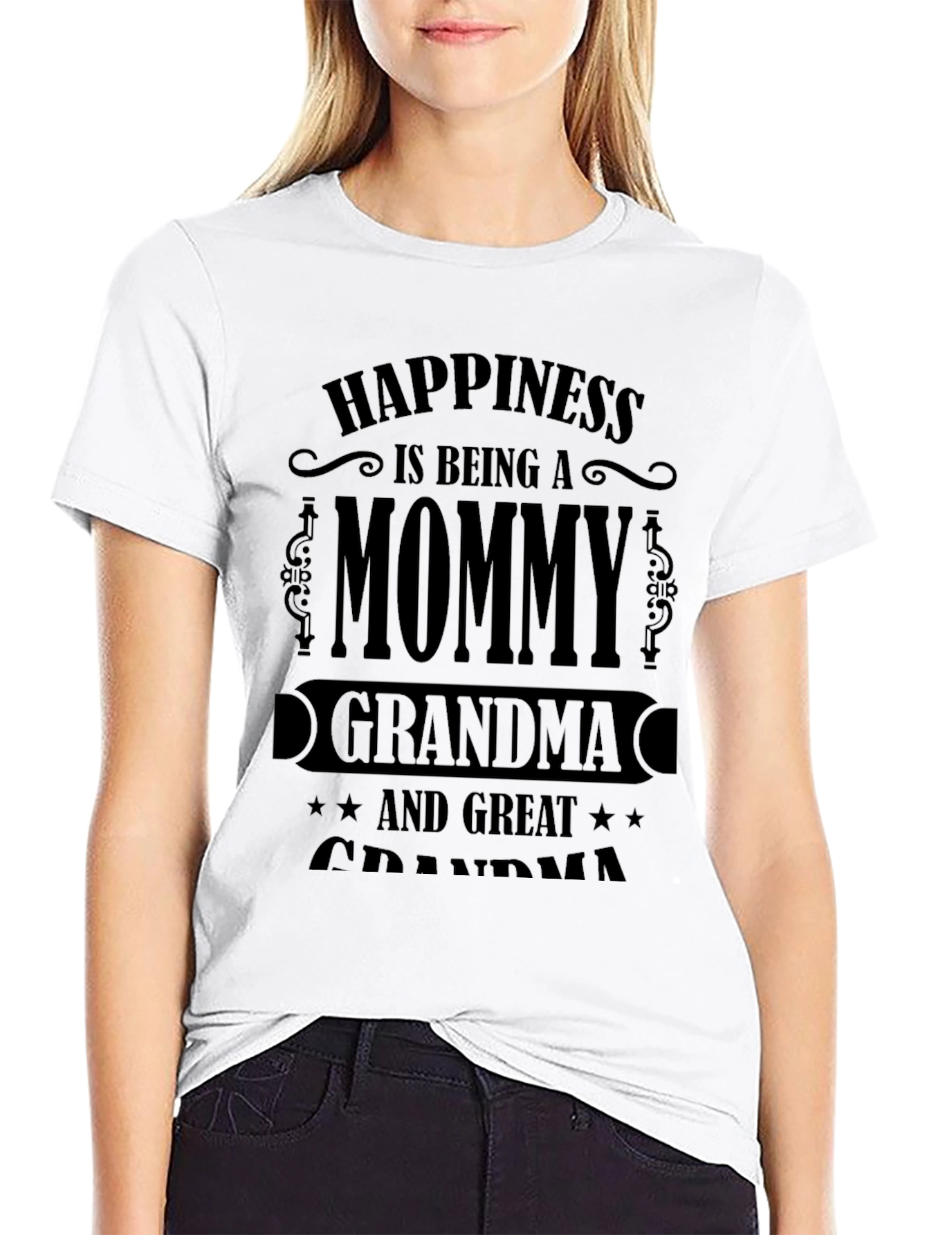 Mommy Grandma & Great Grandma Black T-Shirt