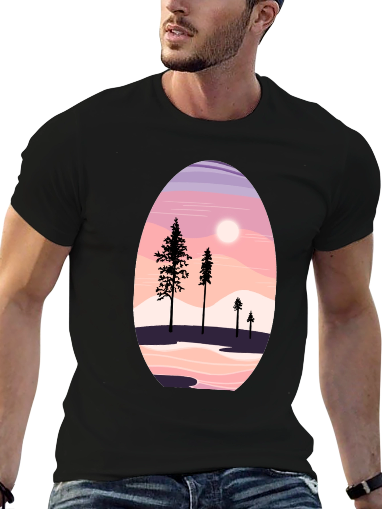 Scenic Mountain & Trees Graphic Tee