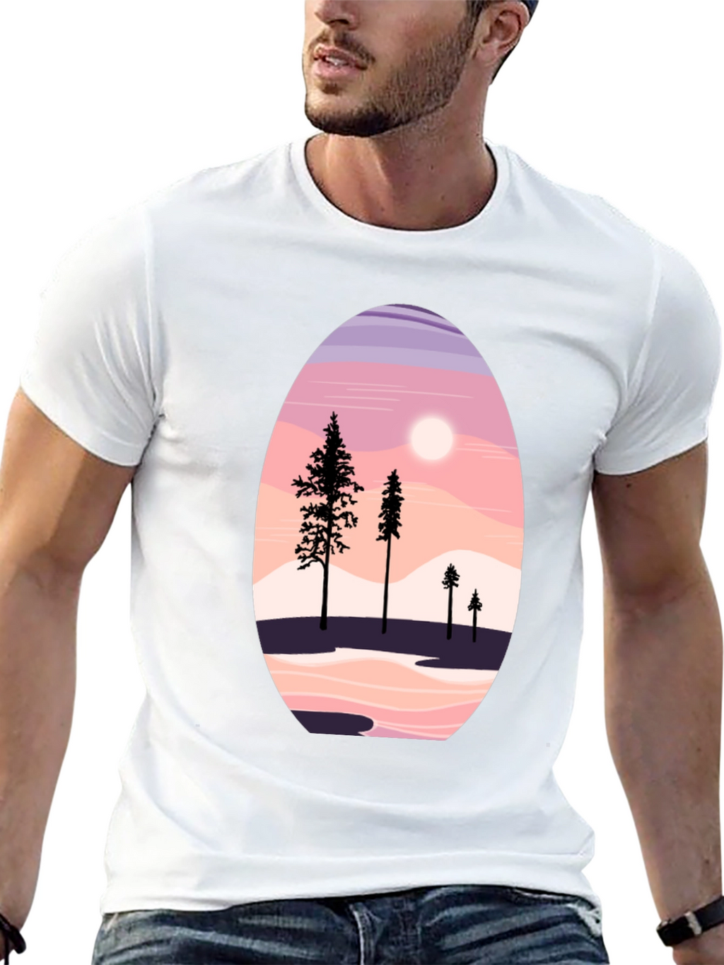 Scenic Mountain & Trees Graphic Tee
