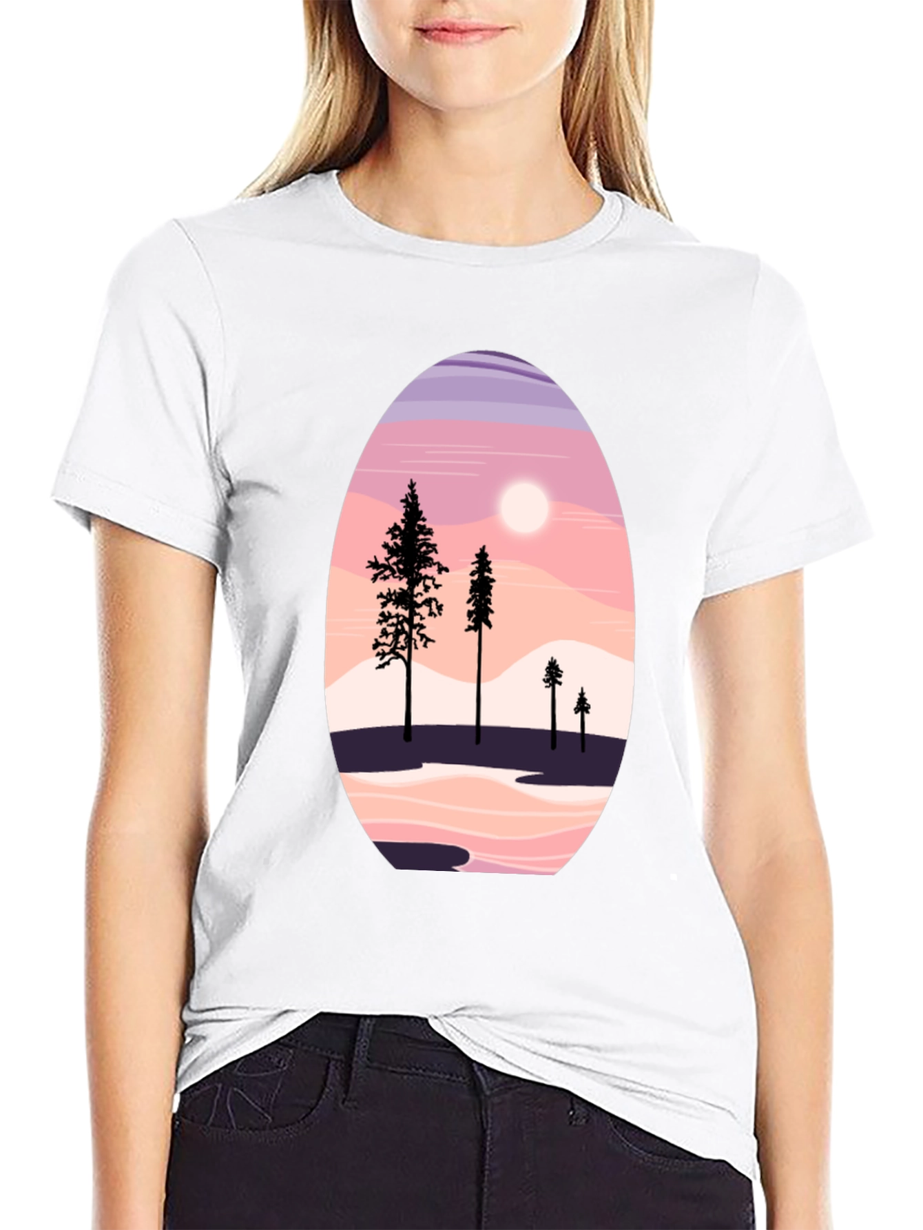 Scenic Mountain & Trees Graphic Tee