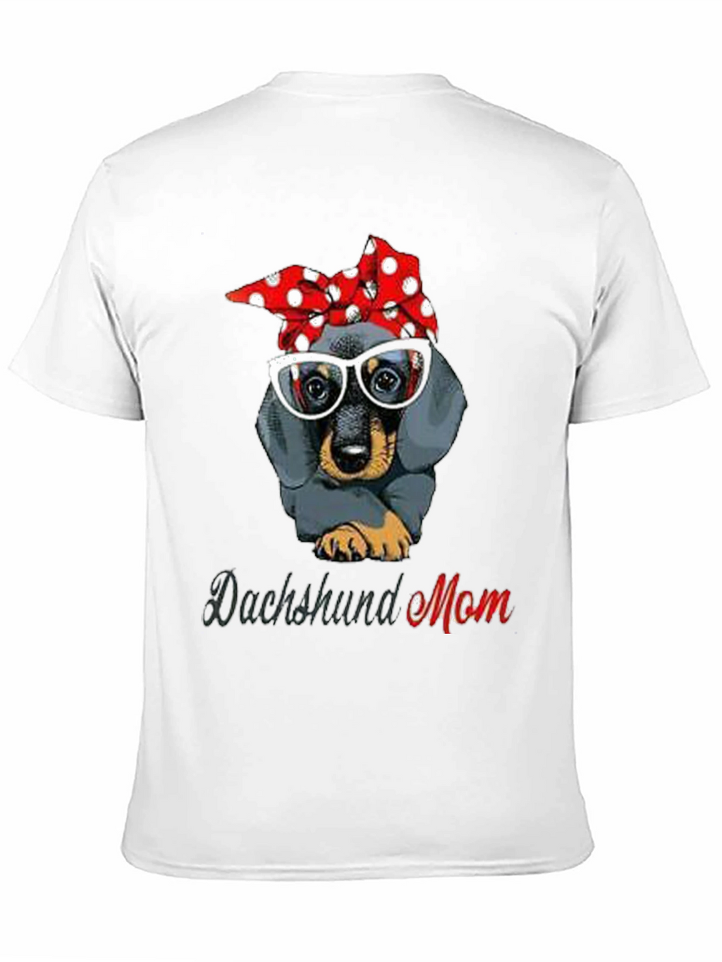 Dachshund Mom T-Shirt: Cute Dog Bandana & Glasses Tee