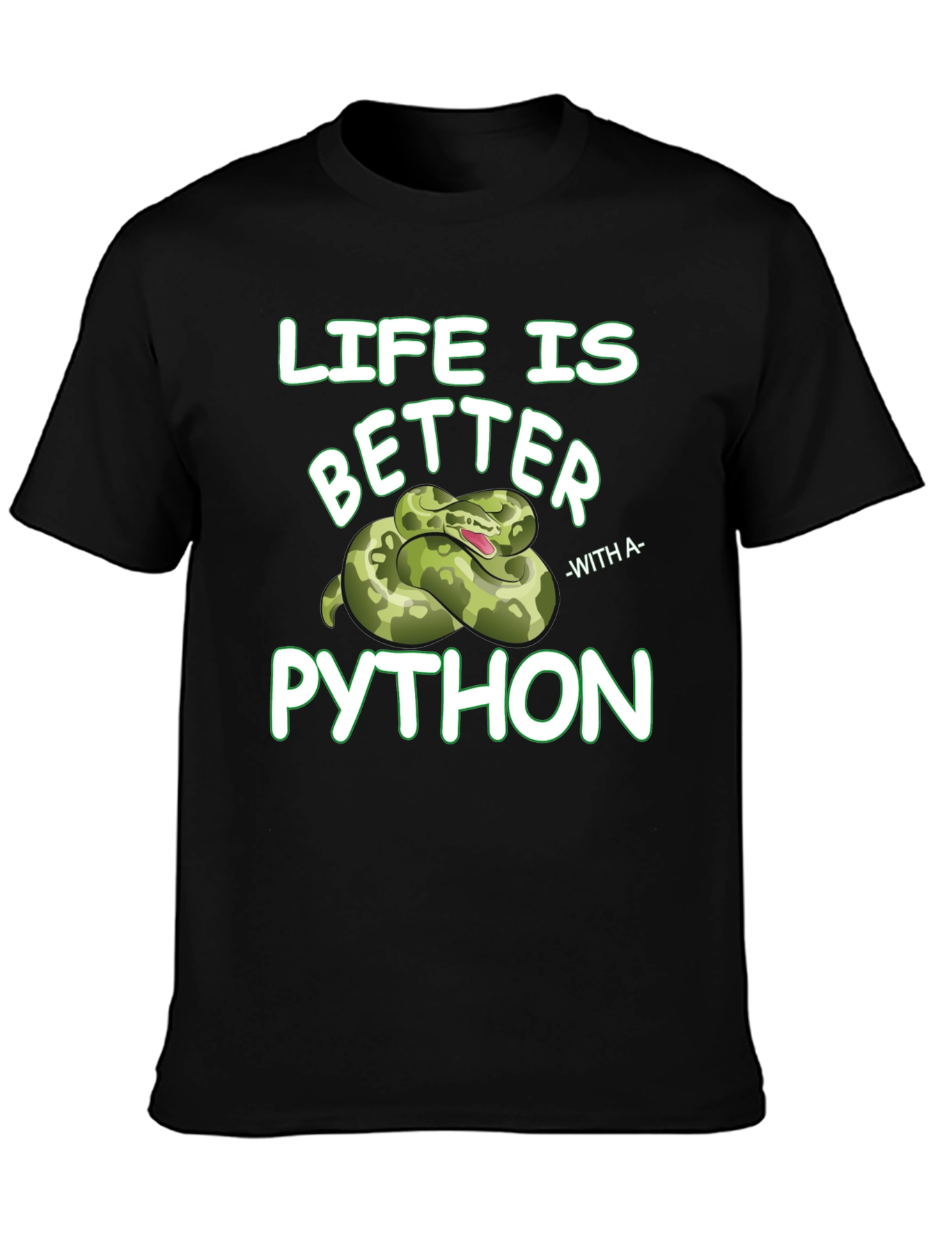 Life is Better with Python Graphic T-Shirt