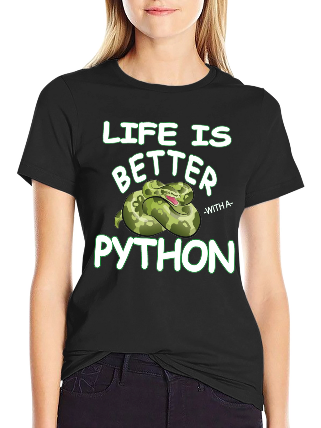 Life is Better with Python Graphic T-Shirt