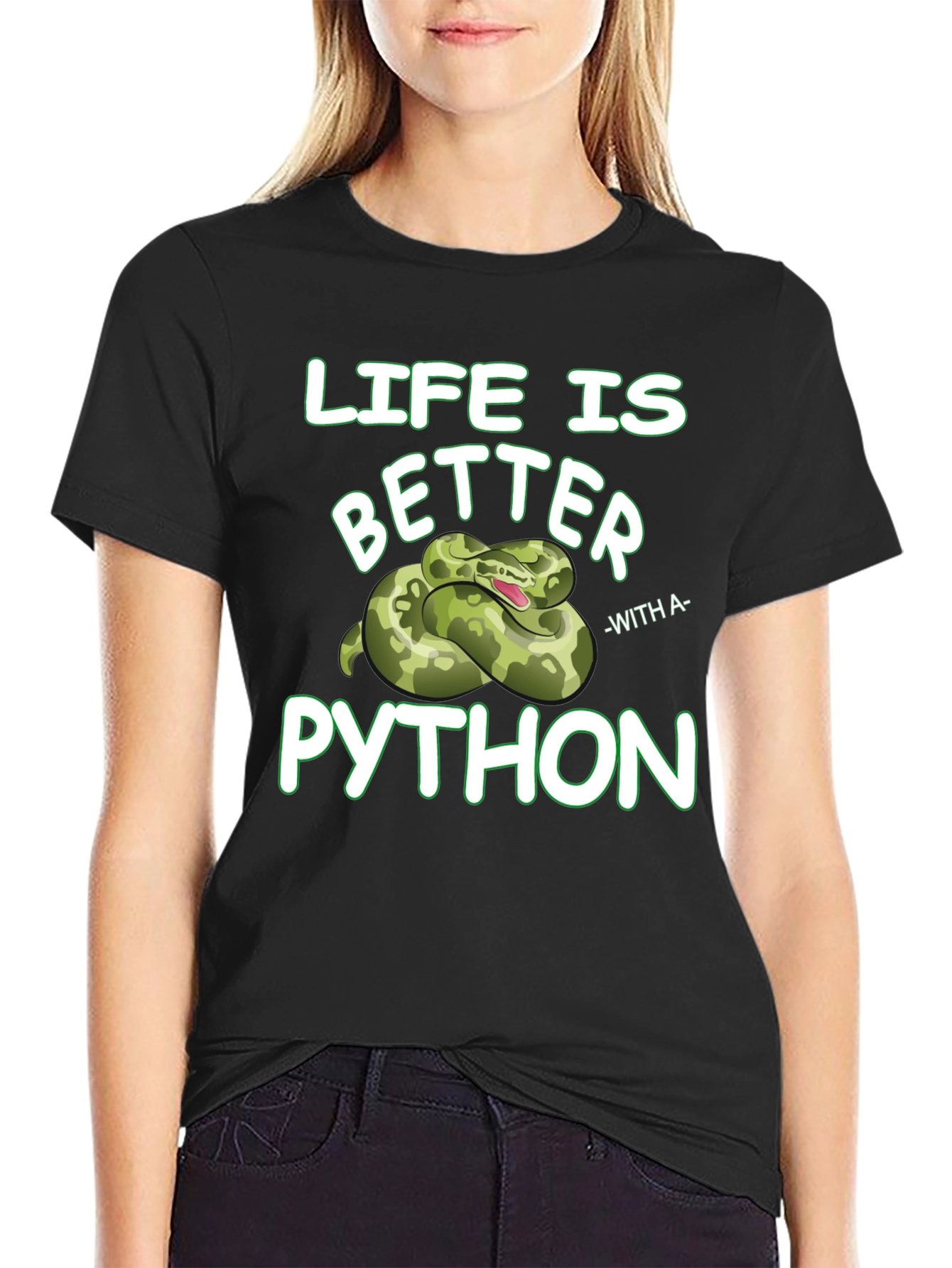 Life is Better with Python Graphic T-Shirt