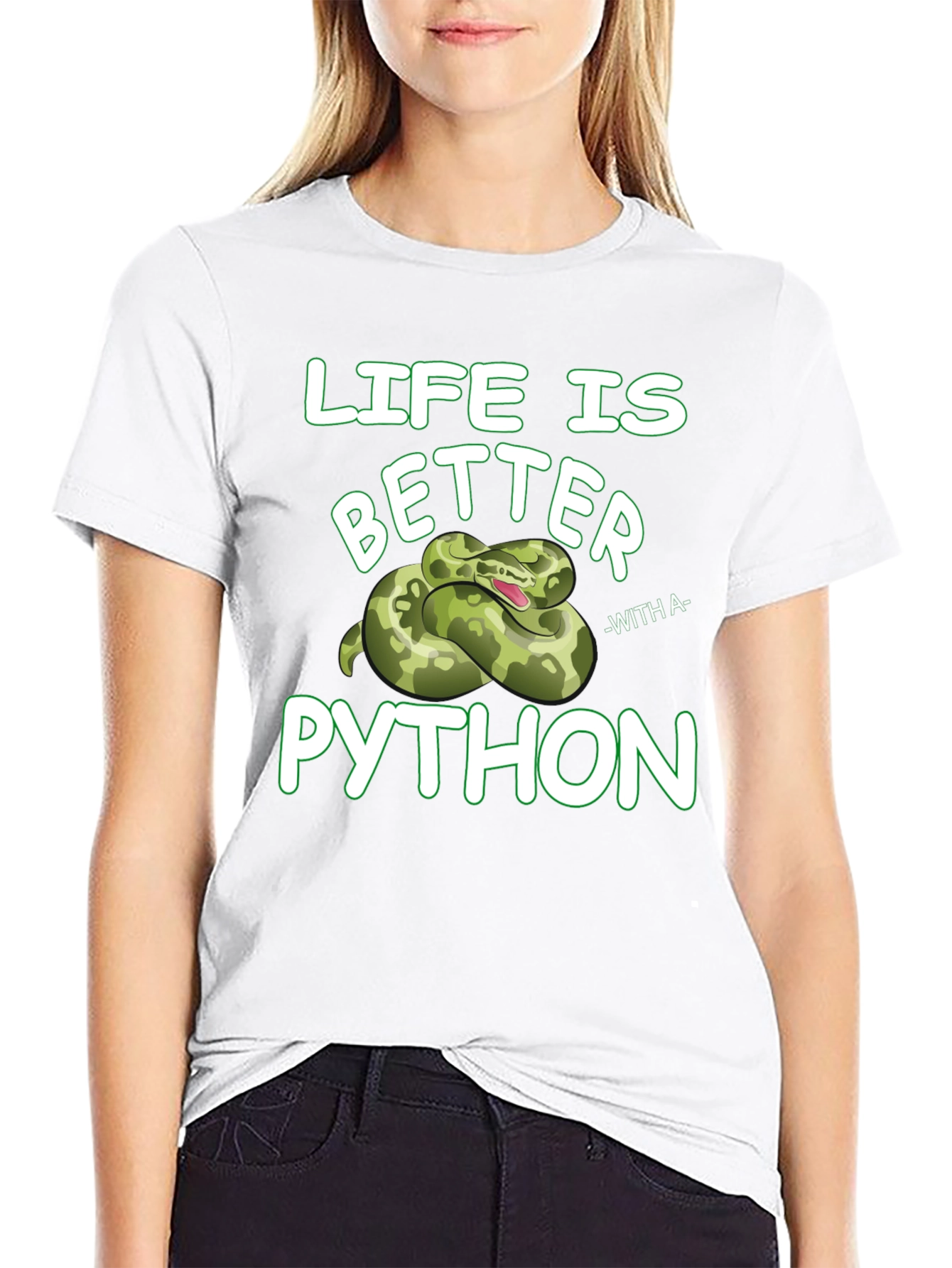 Life is Better with Python Graphic T-Shirt
