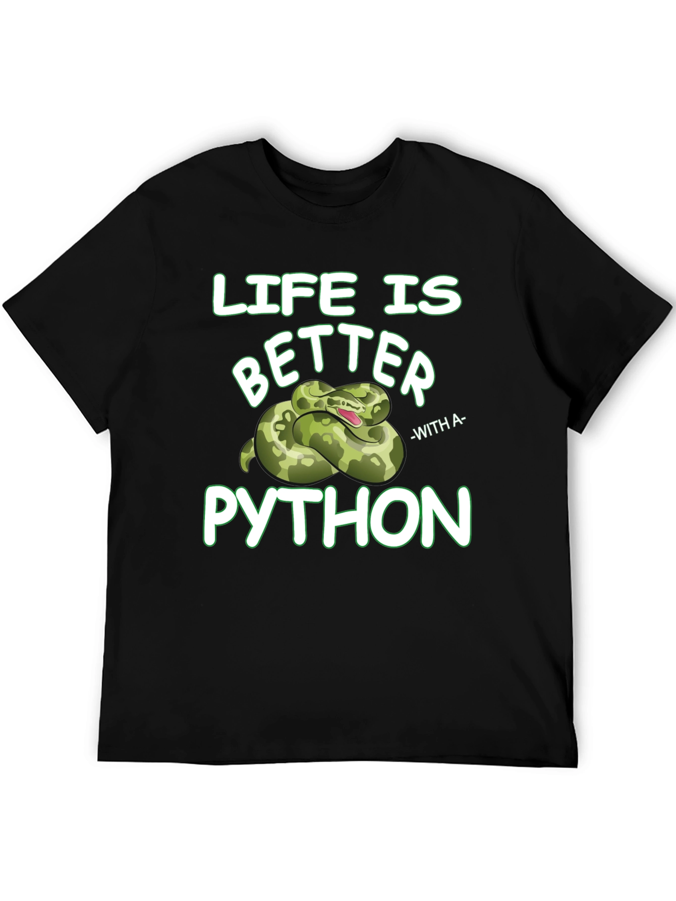Life is Better with Python Graphic T-Shirt