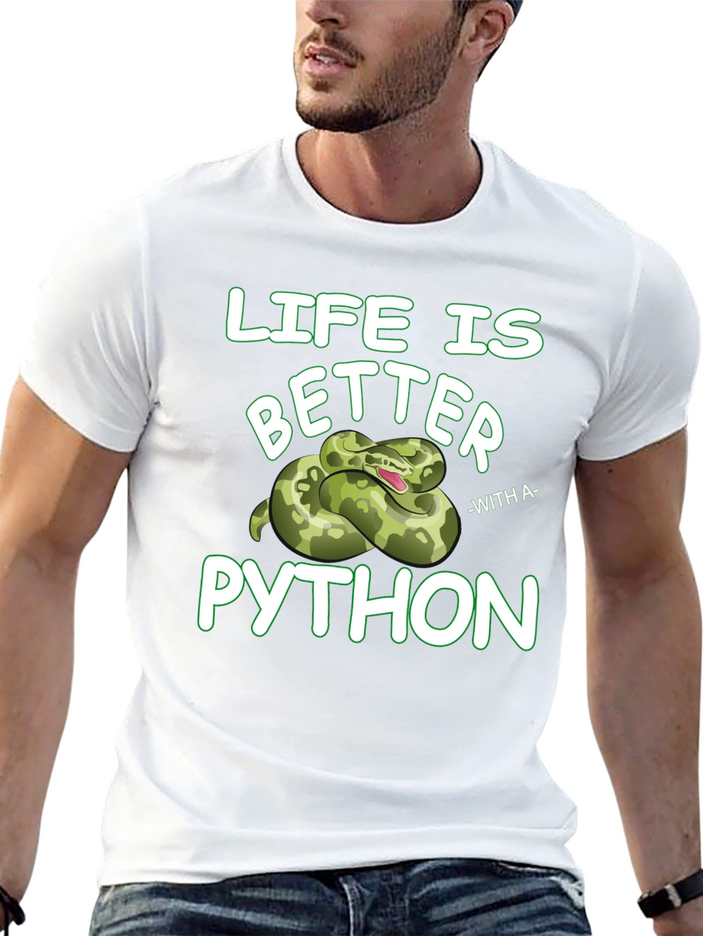 Life is Better with Python Graphic T-Shirt