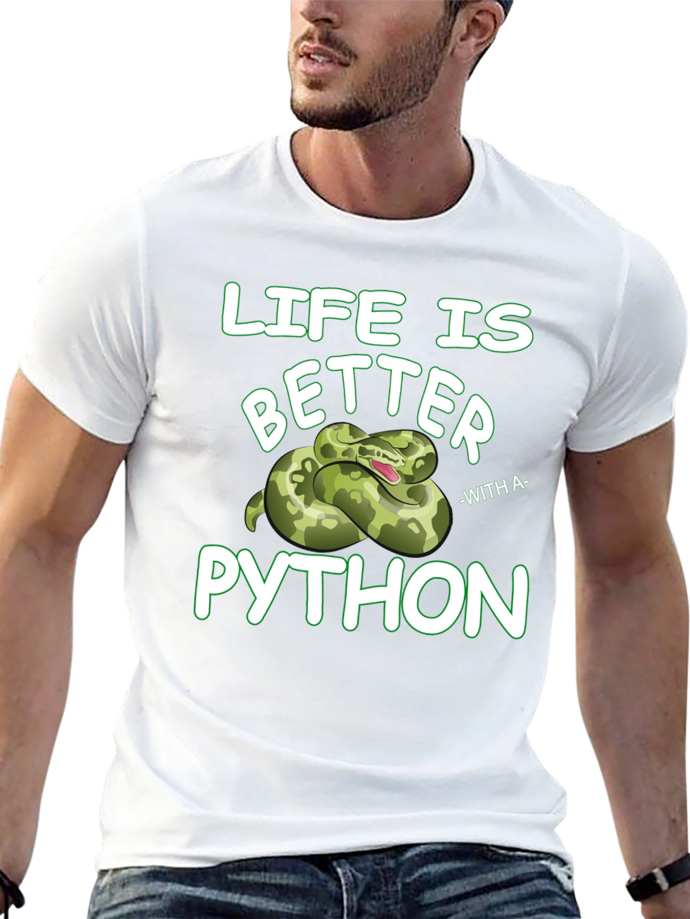 Life is Better with Python Graphic T-Shirt