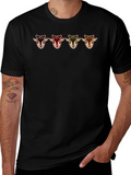 Deer Head Graphic T-Shirt - Casual & Stylish
