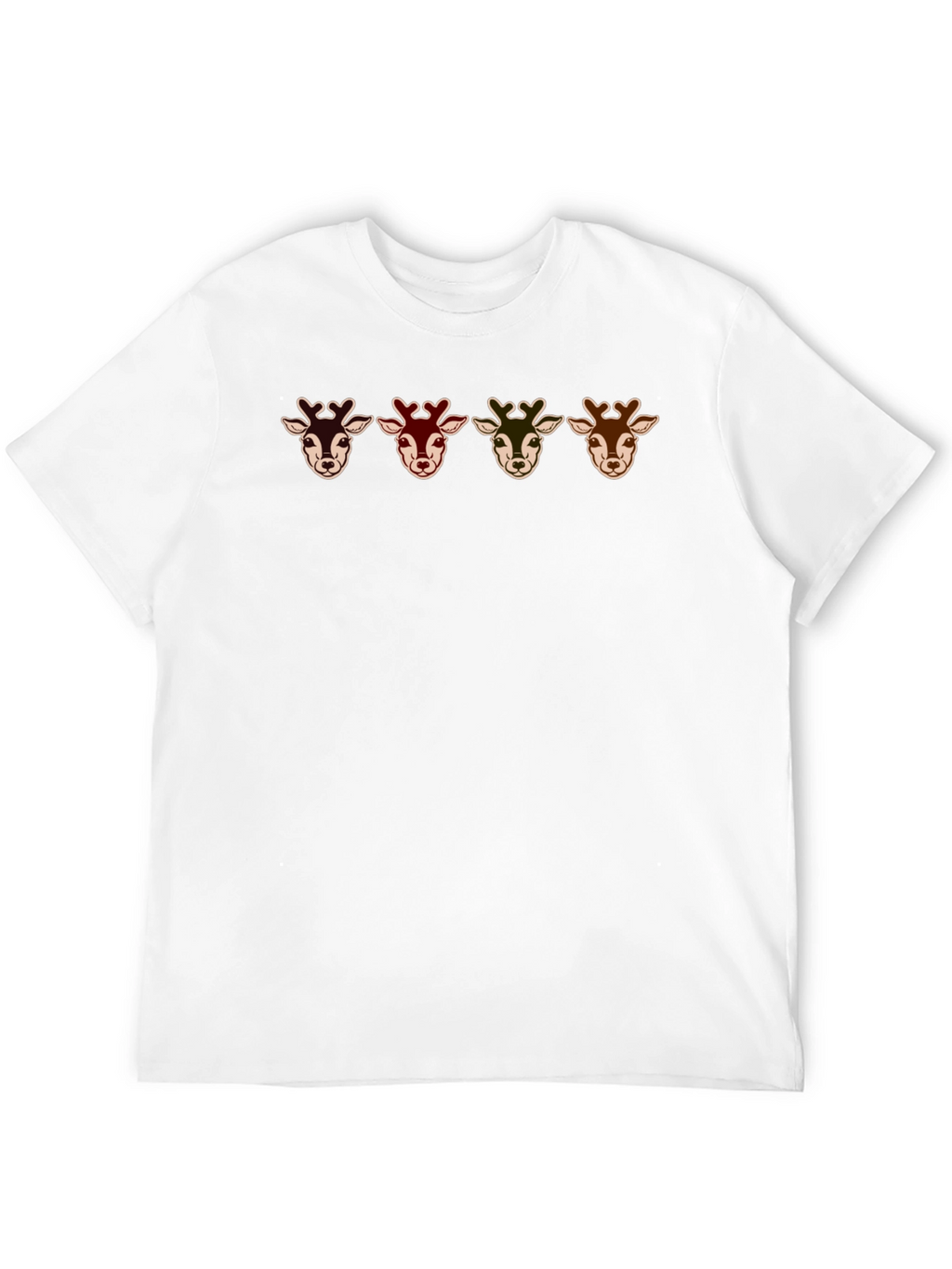 Deer Head Graphic T-Shirt - Casual & Stylish