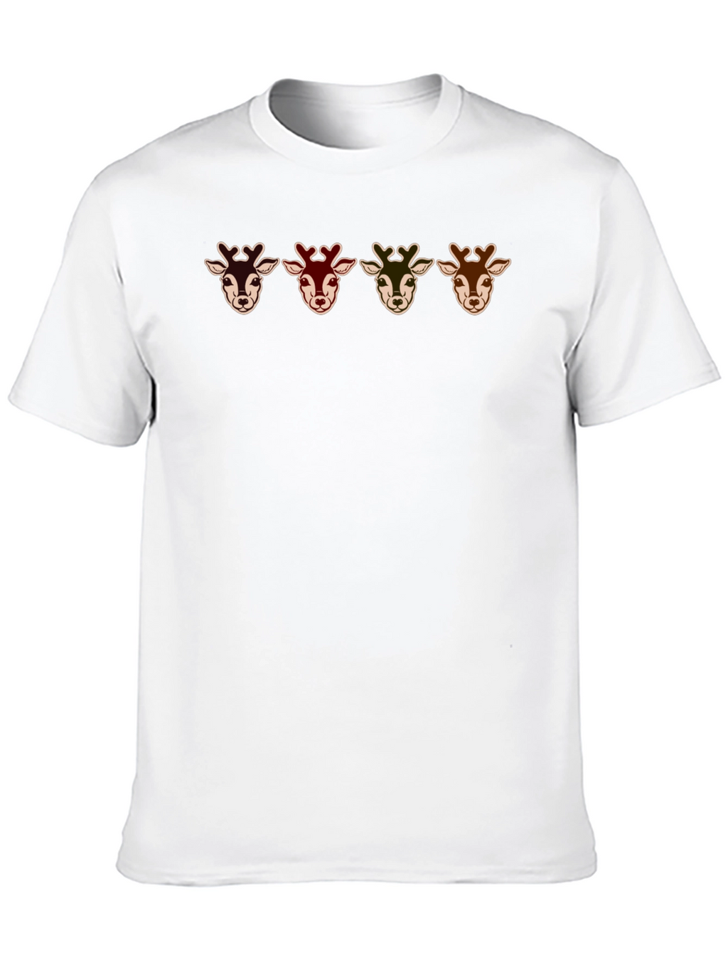 Deer Head Graphic T-Shirt - Casual & Stylish