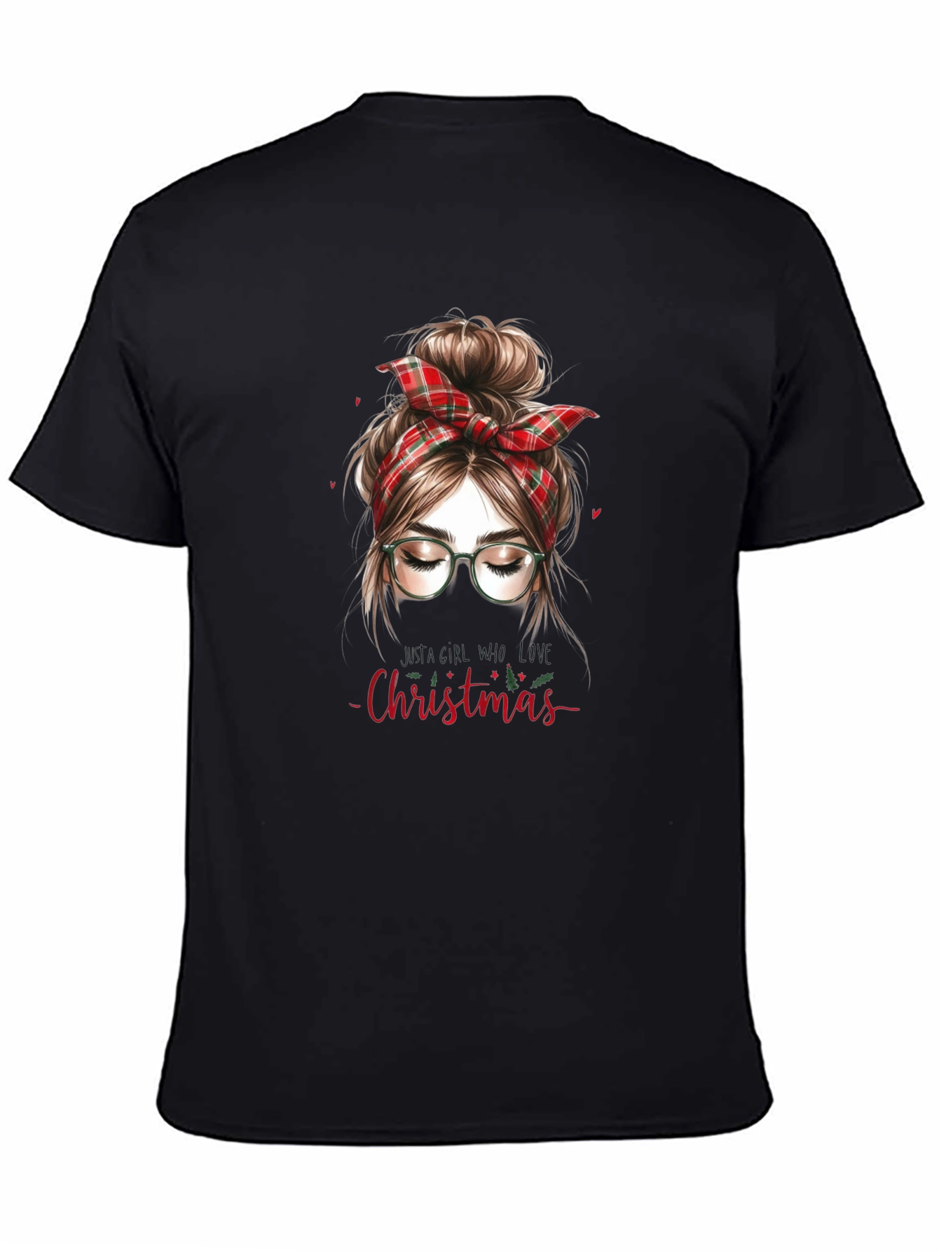 Christmas Messy Bun Graphic Tee