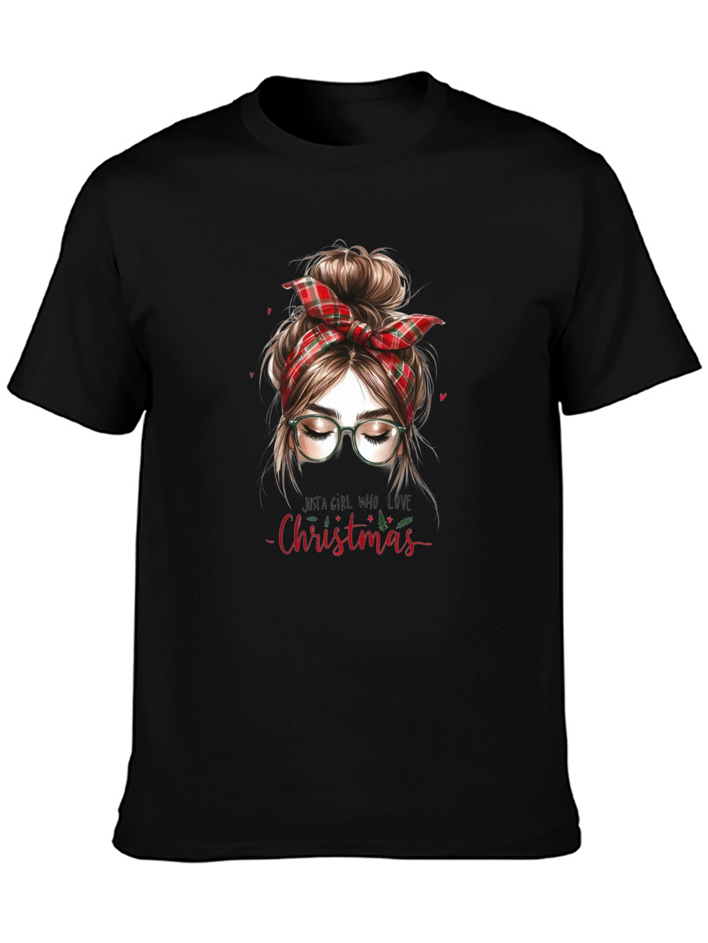 Christmas Messy Bun Graphic Tee