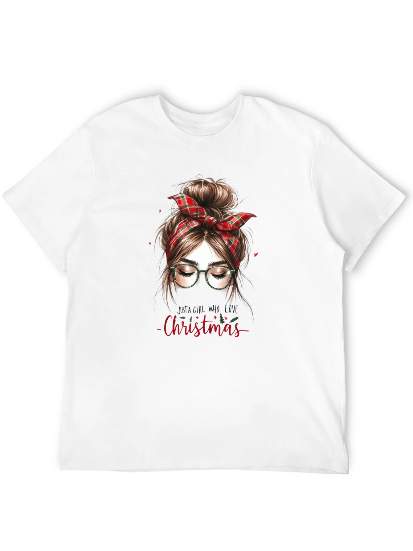 Christmas Messy Bun Graphic Tee