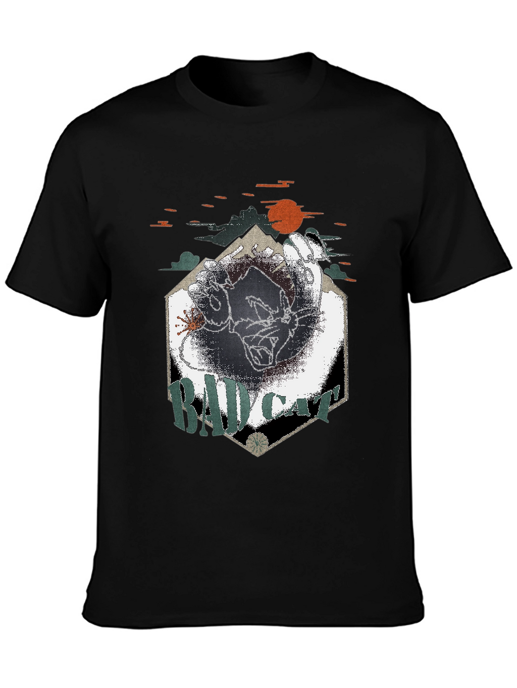 Bad Cat Graphic Tee - Cool & Edgy Design