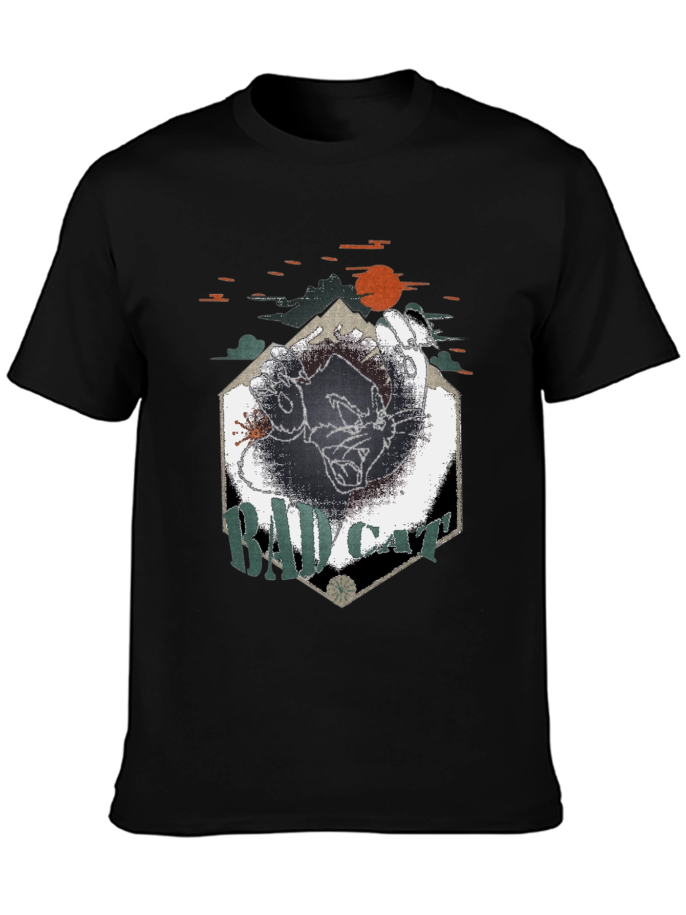 Bad Cat Graphic Tee - Cool & Edgy Design