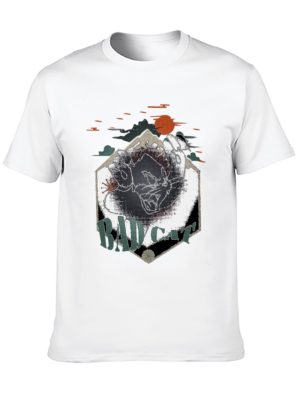Bad Cat Graphic Tee - Cool & Edgy Design