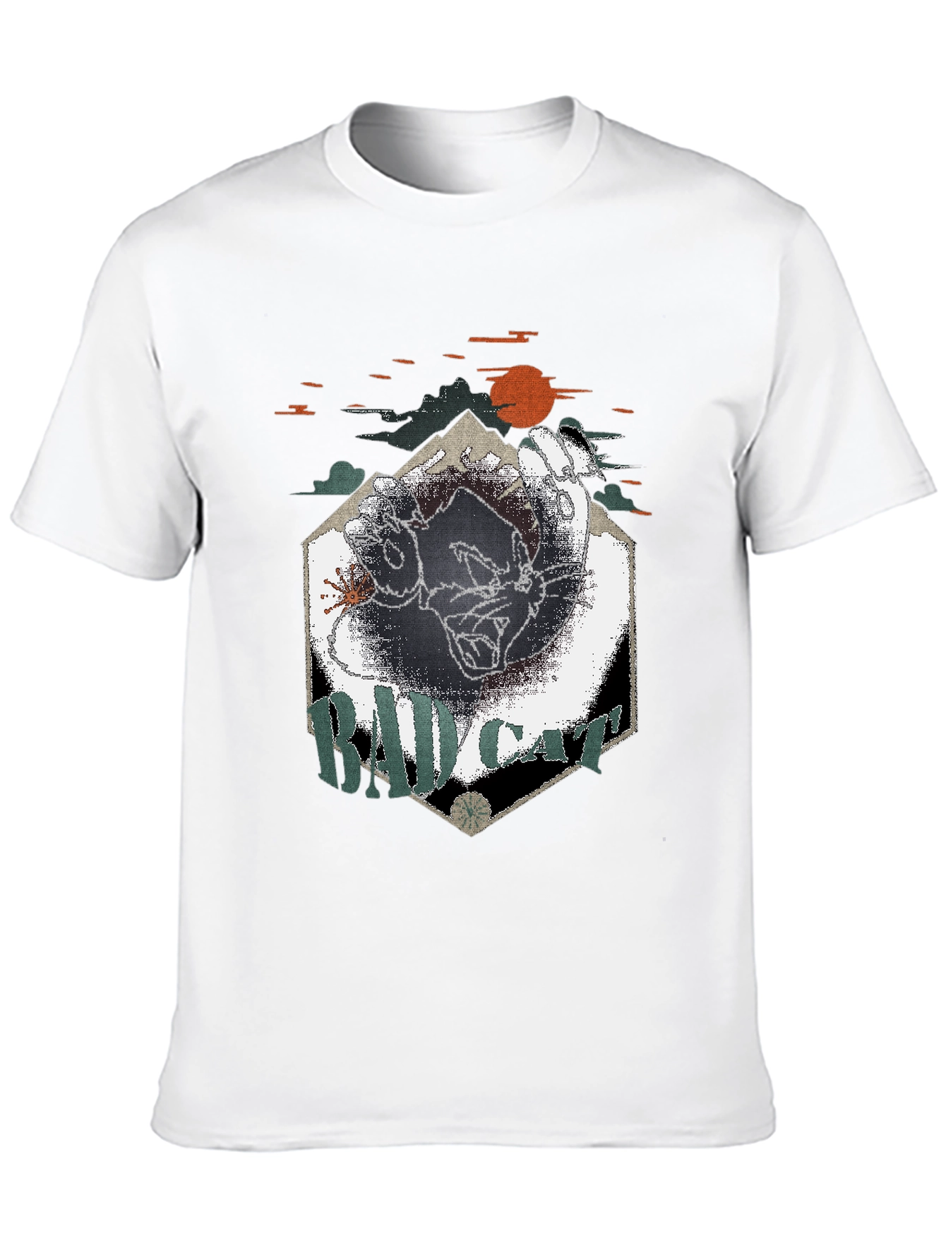 Bad Cat Graphic Tee - Cool & Edgy Design