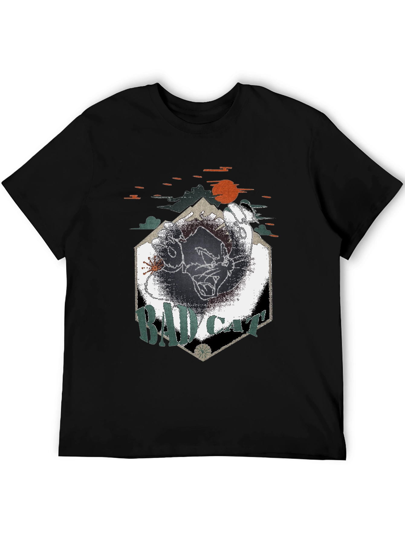 Bad Cat Graphic Tee - Cool & Edgy Design