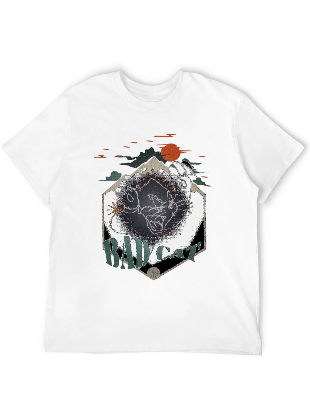 Bad Cat Graphic Tee - Cool & Edgy Design