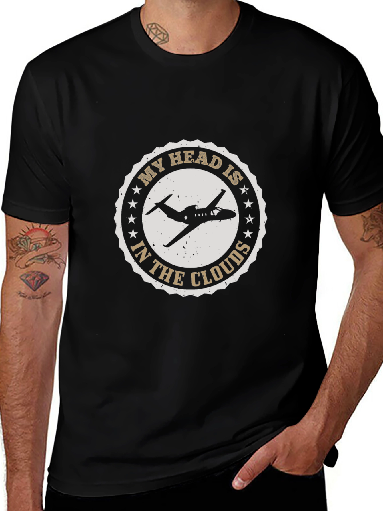 My Head Is In The Clouds Airplane T-Shirt