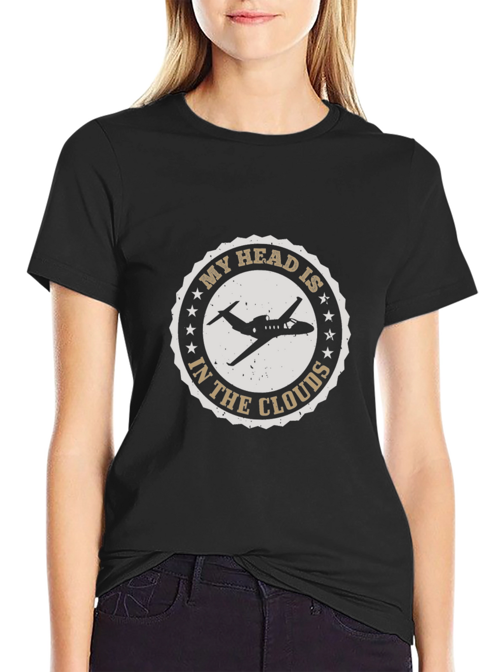 My Head Is In The Clouds Airplane T-Shirt