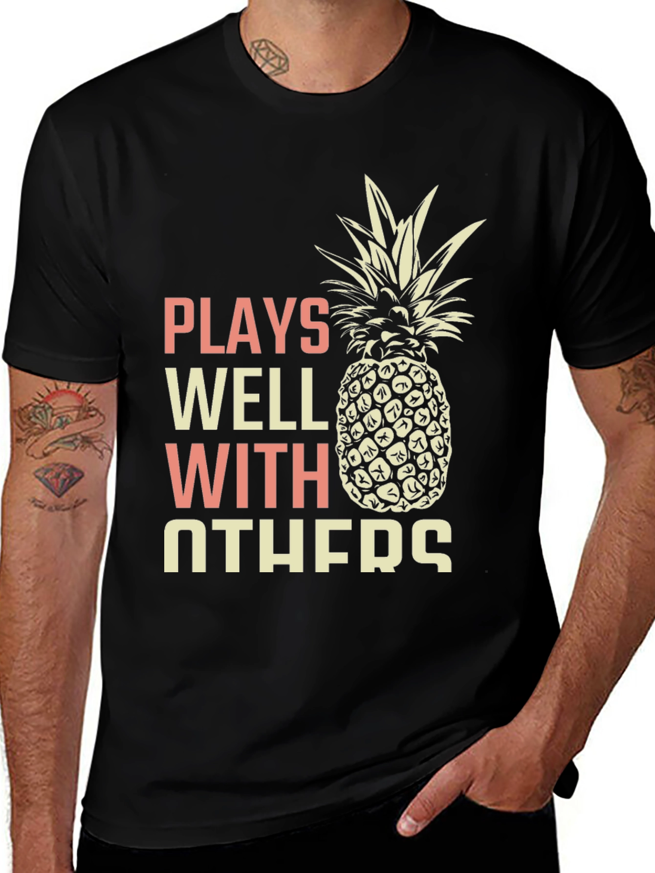 Plays Well With Others Pineapple Graphic Tee